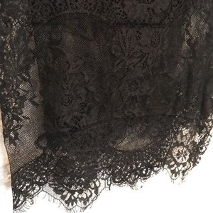 Black Lace Sequin Sheer Shawl Scarf Wrap Cosplay